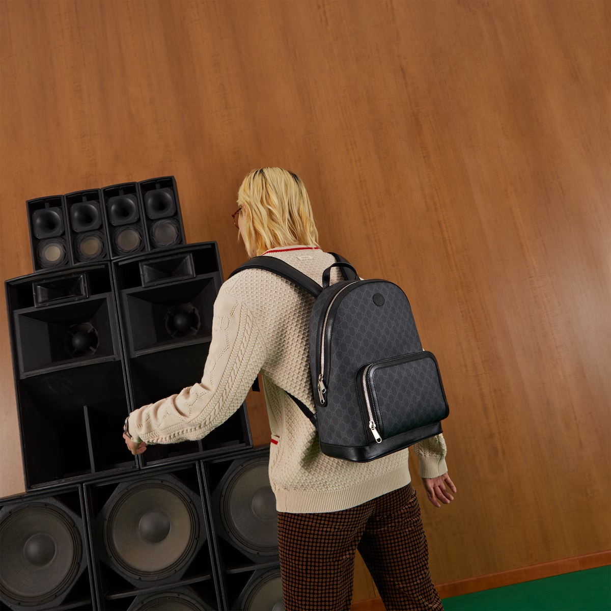 BACKPACK WITH INTERLOCKING G